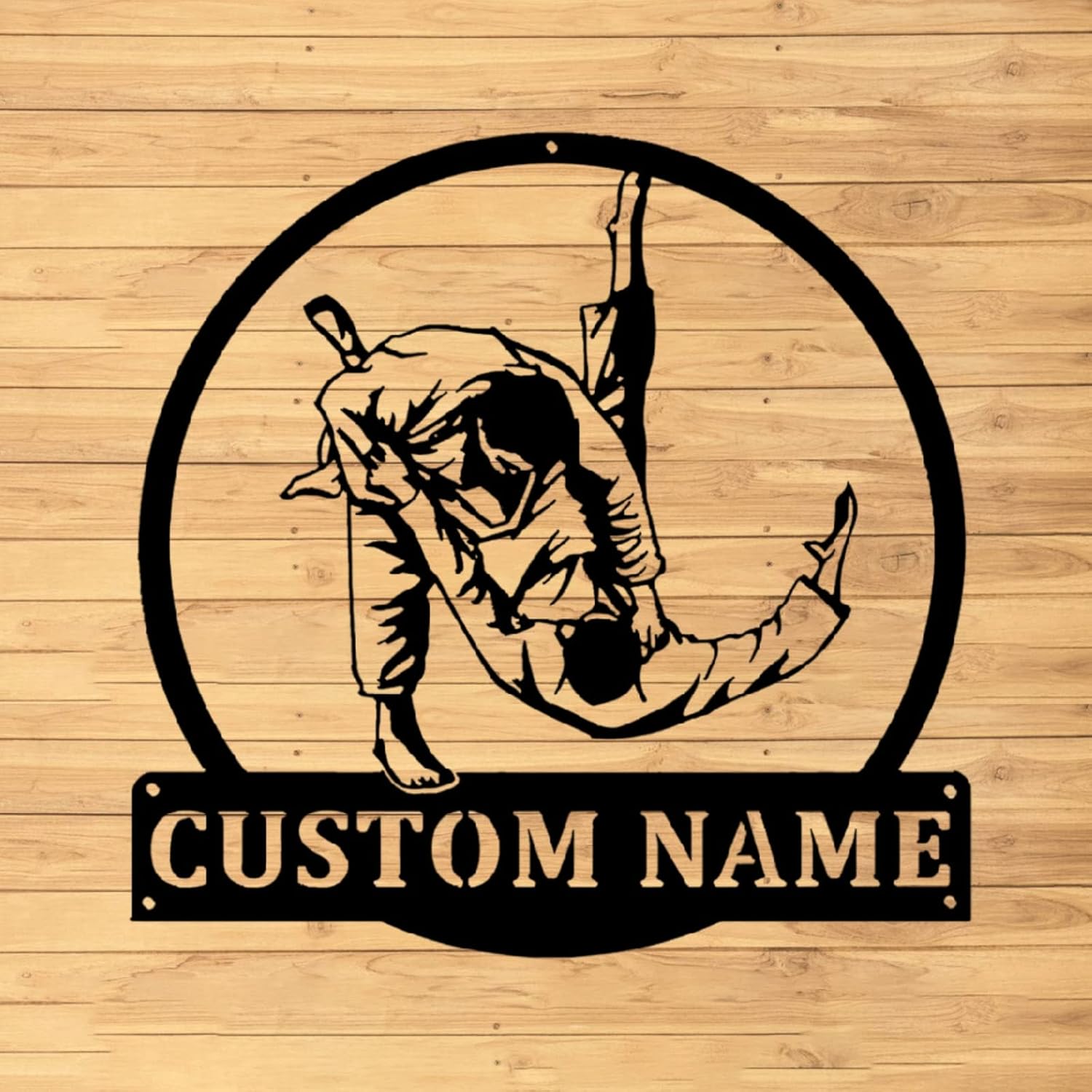 VVEDESIGN Custom Judo Metal Wall Sign Personalized Judo