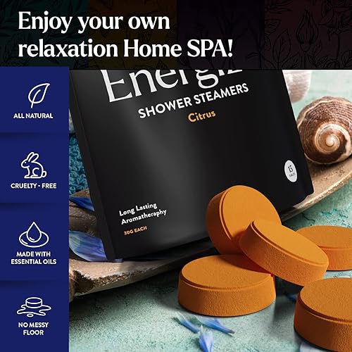 Miniatura 2 de Miracle Made Vaporizadores de ducha de aromaterapia de menta cítrica, 15 tabletas, bombas de aceite esencial para relajación, alivio de la