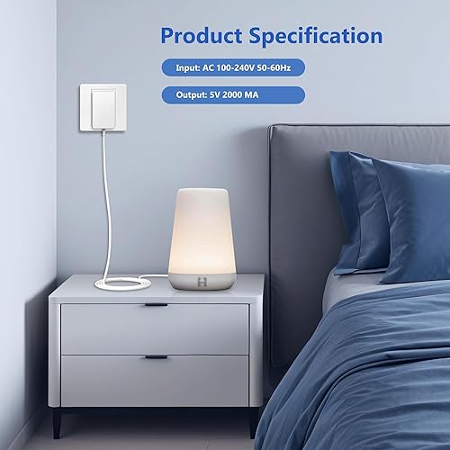 Miniatura 4 de Cable adaptador de corriente de 5 V para Hatch Baby Rest, Rest+ y Rest Mini máquinas de sonido, luces nocturnas y entrenadores de sueño, enchufe