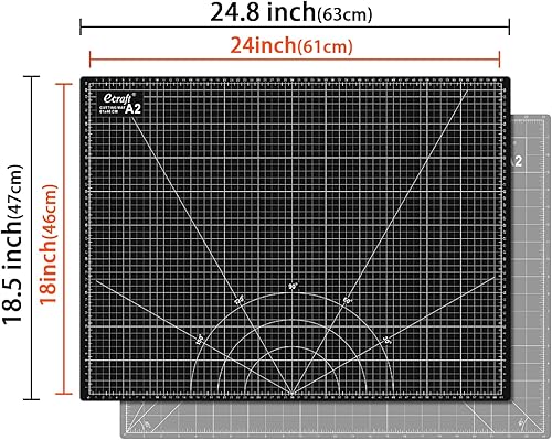 Miniatura 8 de Ecraft Alfombrilla de costura autorreparable, 9 x 12 pulgadas, doble cara de 5 capas para manualidades, costura, tela, acolchado, proyectos de