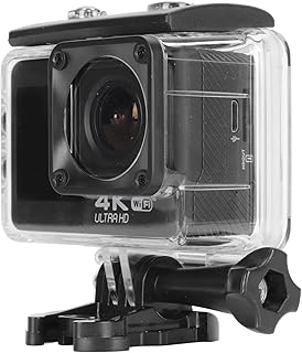 Câmera de Ação WiFi, Câmera Esportiva Portátil WiFi 4K 20MP Com Zoom 4X, Tela HD de 2,0 Polegadas, Lente Grande Angular, Câmera à Prova D'água de 40m para Capacete, Bicicleta