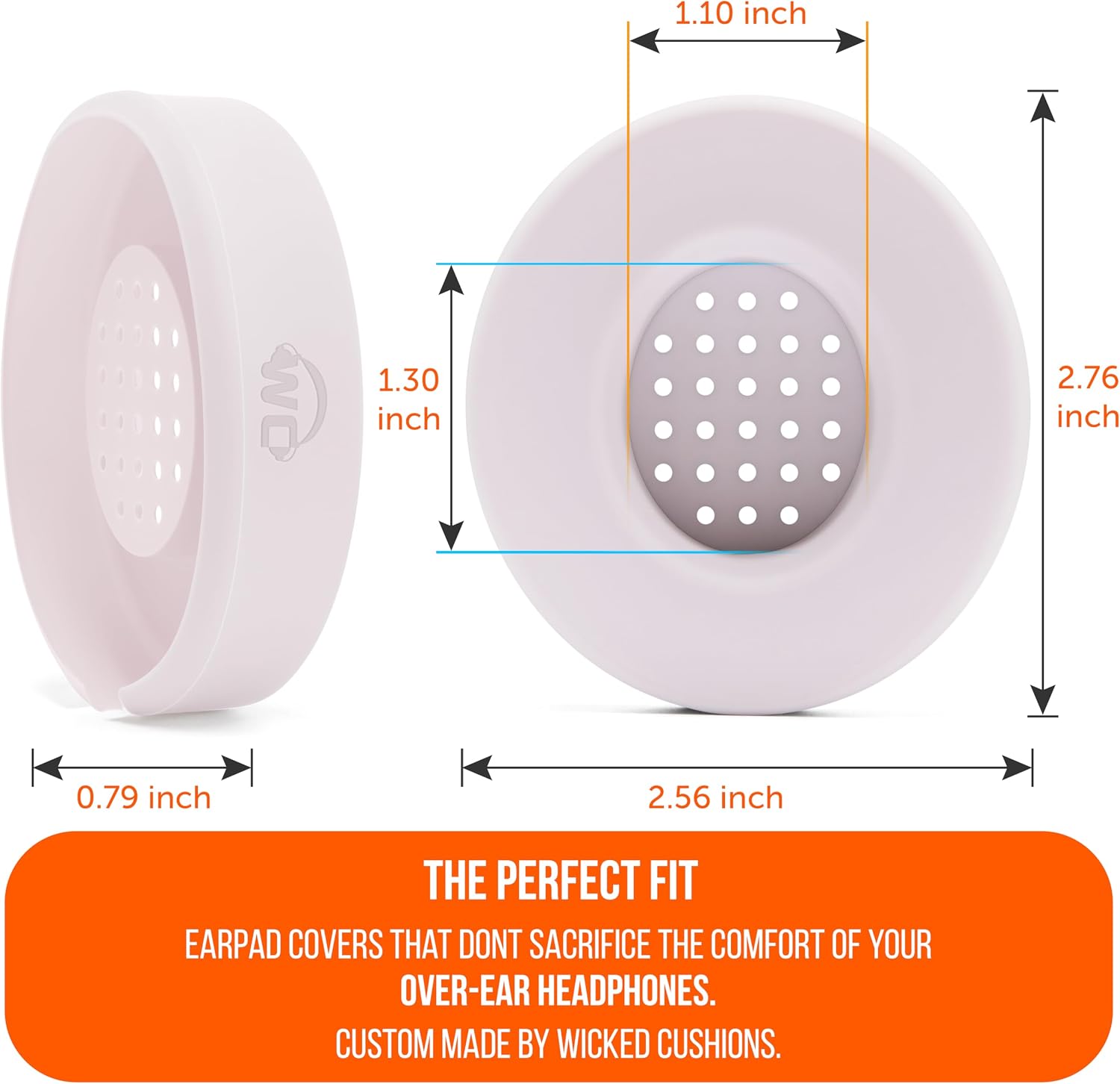 WC SweatZ Solo - Patented Earpad Sweat Covers for Beats Solo 4, Solo 3 & Solo 2, Made by Wicked Cushions | Sweatproof & Machine Washable | Cloud Pink