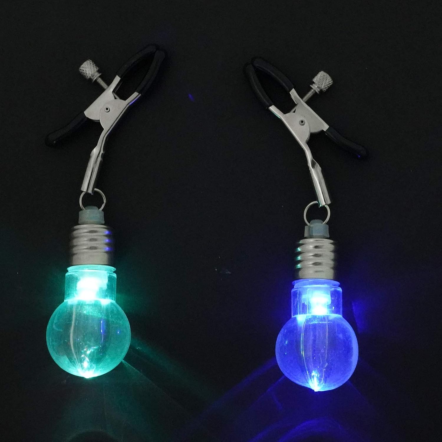 Metal Nipple Clamps Weights with Bulbs or Buckets Nipple Clamps Female Male Play Toys for Female Nipple Clips Bulbs Without Electr OneSize
