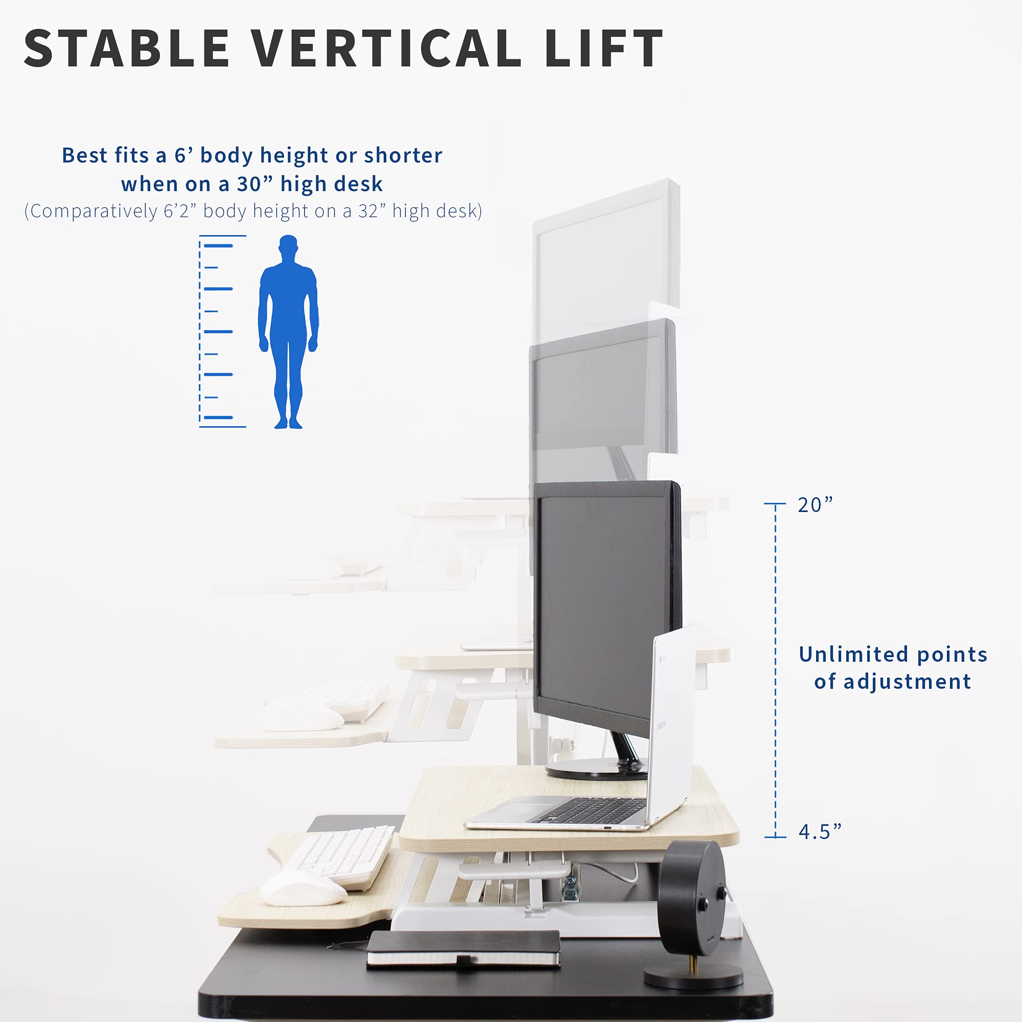 VIVO Standing 32 inch Des...B08KHQ94T1