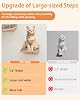 Megidok Corner Cat Climbing Shelf Perches Set Furniture, Cat Bed Wall Mounted Shelves with Soft Felt Pads and 3 Steps, Modern Floating Stairs for Wall Indoor Up to 10KG-Wood Color