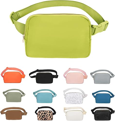 Miniatura 67 de VOROLO Riñonera para mujeres y hombres, bolsa cruzada, bolsa de cinturón con correa ajustable, Wood Grey, Talla única