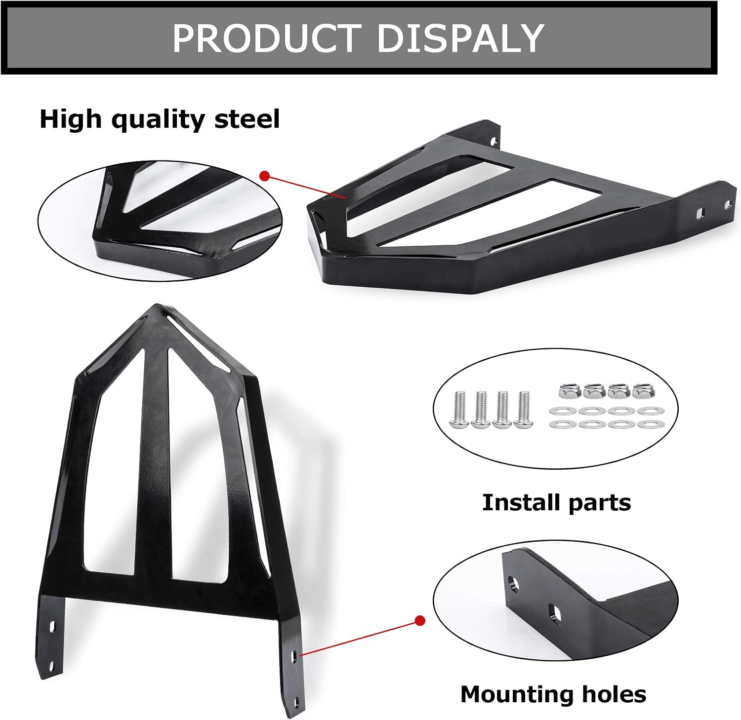 PSLER Motorcycle Backrest Sissy Bar Luggage Rack for Victory Cross Road and Cross Country 2010-2014
