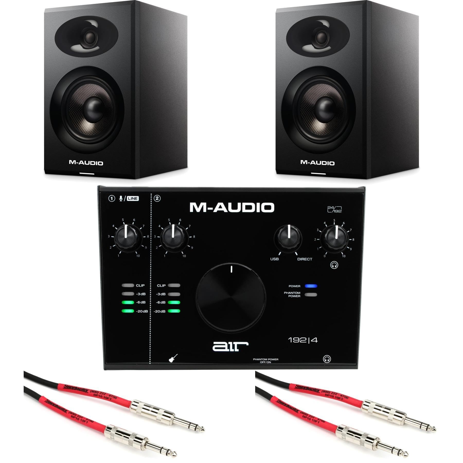 M-Audio AIR 192|4 USB Audio Interface and Monitor Bundle