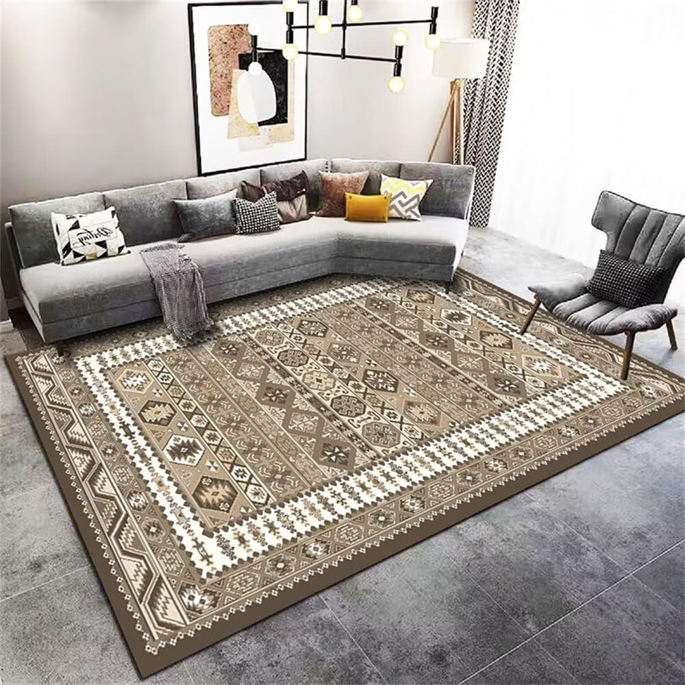 Tapis chambre ado garçon vert 100x200cm et tapis design salon floral rétro