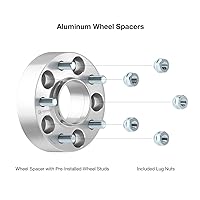 Vista 4 de 2 separadores de rueda centrados, patrón de pernos de 5 x 4.5 pulgadas, agujeros de 2.60 pulgadas, tuercas de 12 x 1.25 pulgadas