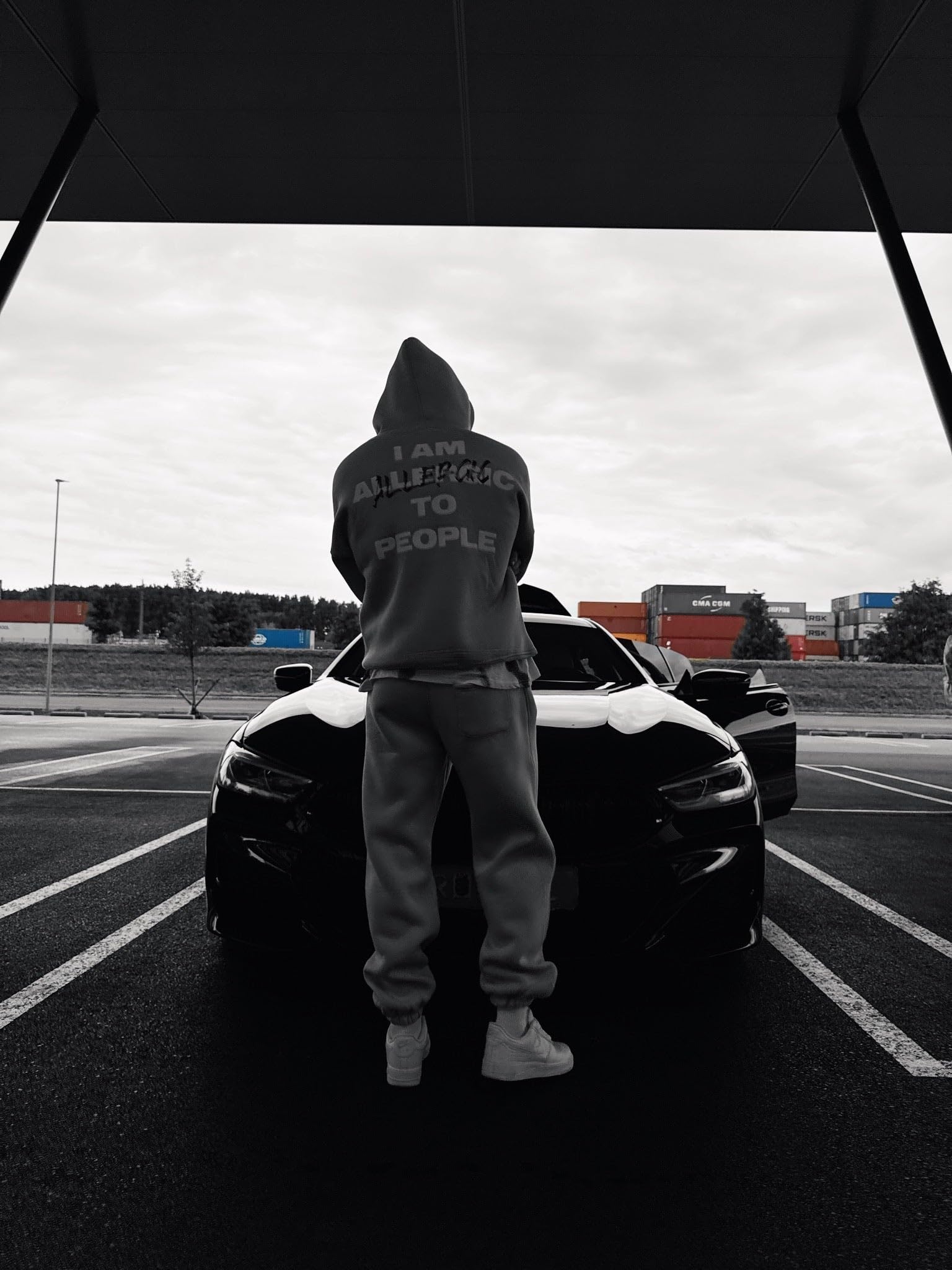 Oversize Allergic Hoodie - Grey