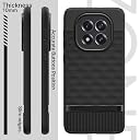 Pikkme Back Cover for Oppo F29 5G Soft Grip 3D Hexa Cube Texture Silicone Bumper Case (Black) gallery image