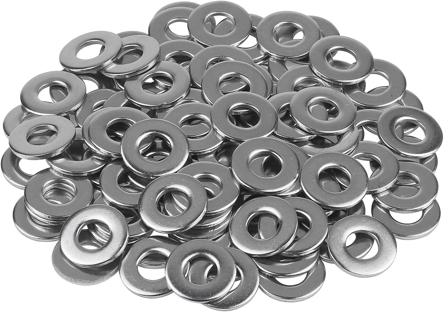 Stainless Steel 316 Flat Washers, Anti Corrosion, Commercial Marine Grade Plain Finish Multipurpose for Bolts and Screws (3mm (100pcs))