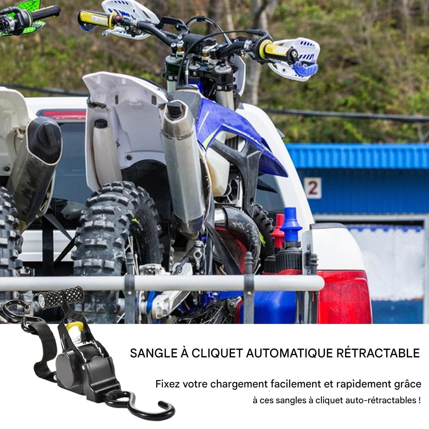 Retractable Ratchet Straps, Luggage Tie-Down Straps, Auto Retracting