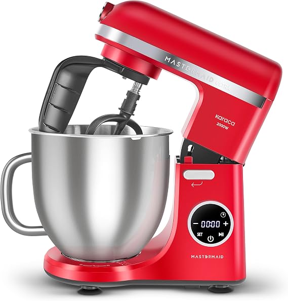 Karaca Mastermaid Chef Ultra D2000W Digital Display Dough Kneader Imperial Red 7L