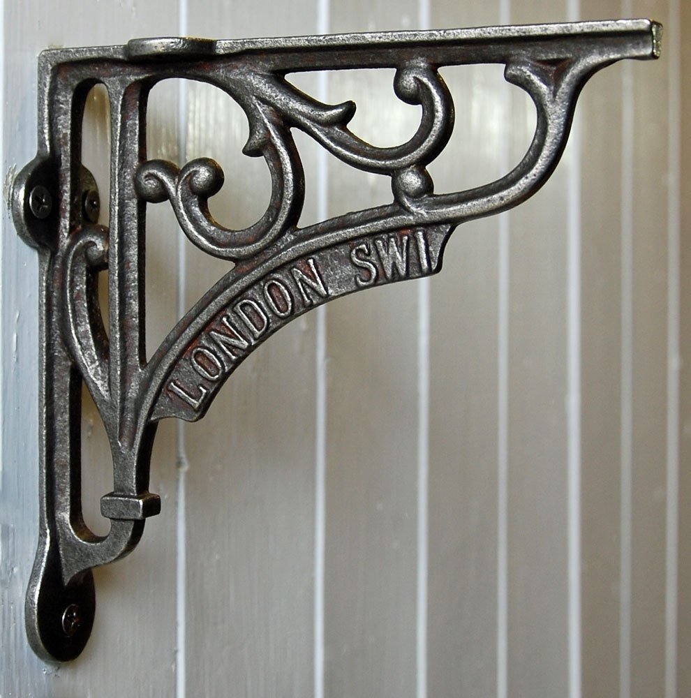 Bowley & Jackson Cast metal antique London SW1 wall shelf bracket 150mm