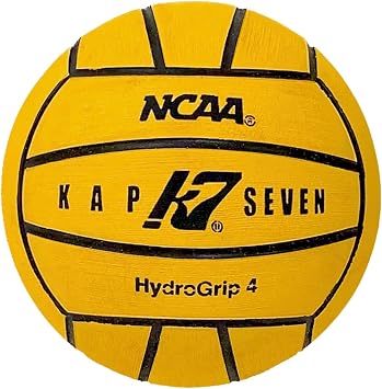 KAP K7 SEVEN KAP7 Size 4 HydroGrip Water Polo Ball NCAA and NFHS Official, Yellow