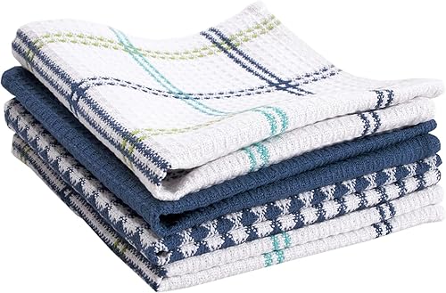 T-fal Textiles - Juego de 4 paños de cocina con diferentes diseños de 100 algodón 12 x 13 pulgadas rojo Cool Paquete de 4