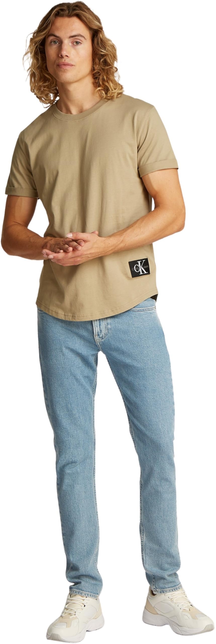 Calvin Klein Top in Maglia a Maniche Corte Uomo
