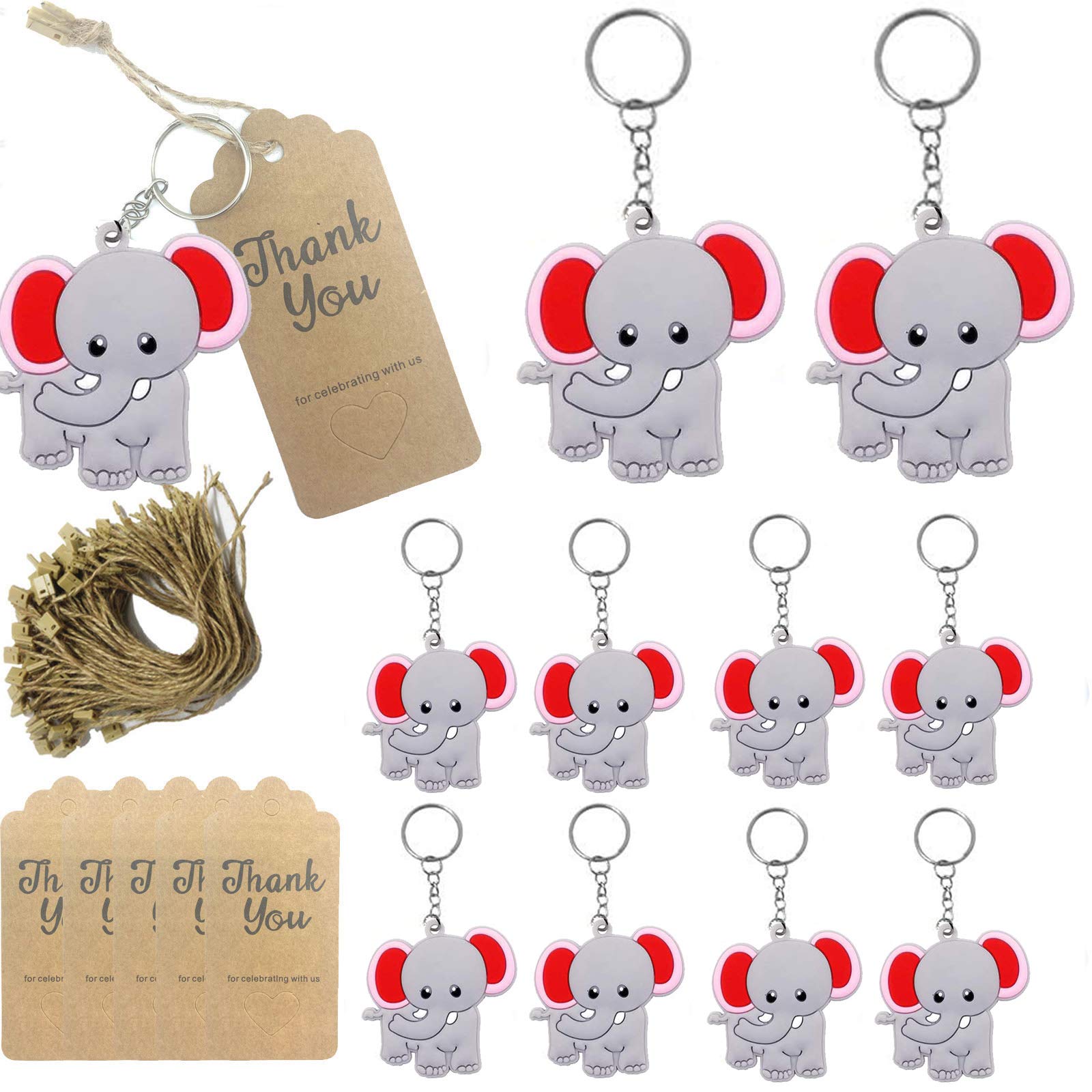 Buy 24 Sets Cow Baby Shower Birthday Party Favors, Cow Keychains