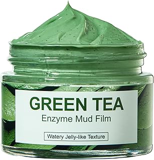 Green Tea Enzyme Face Mud Mask Cleaner Blackhead Remover Peel Off Women Facial Mask Organic Clay Face Mask for Deep Pore C...