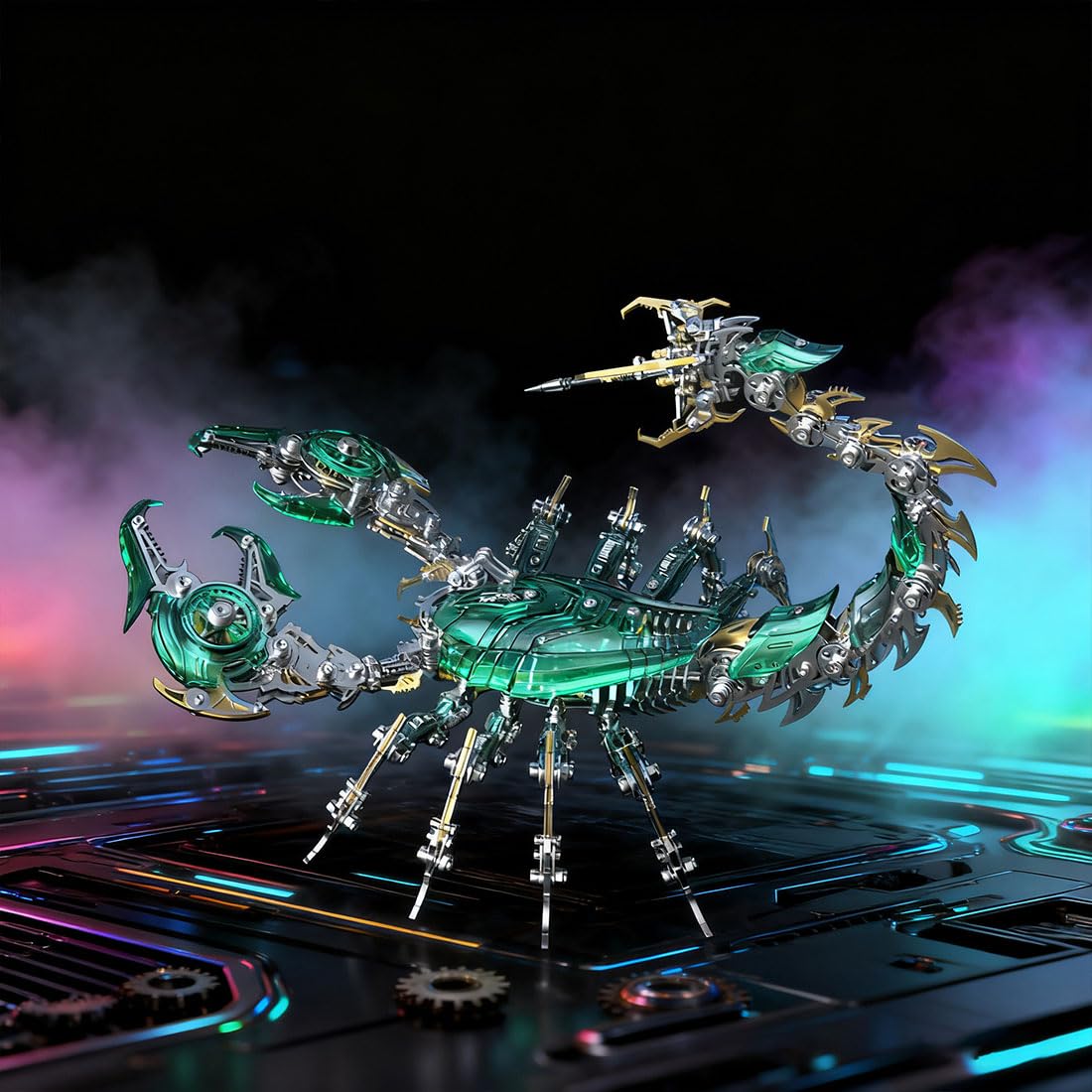 3D Metall Puzzle Steampunk Kriegsskorpion für Erwachsene, DIY Montage Mechanisches Tiere Puzzle Modell für Desktop Ornaments & Geschenke (1073 Teile)
