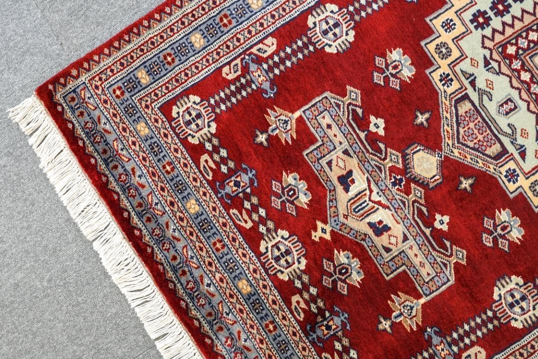 156×90cm パキスタン手織り絨毯