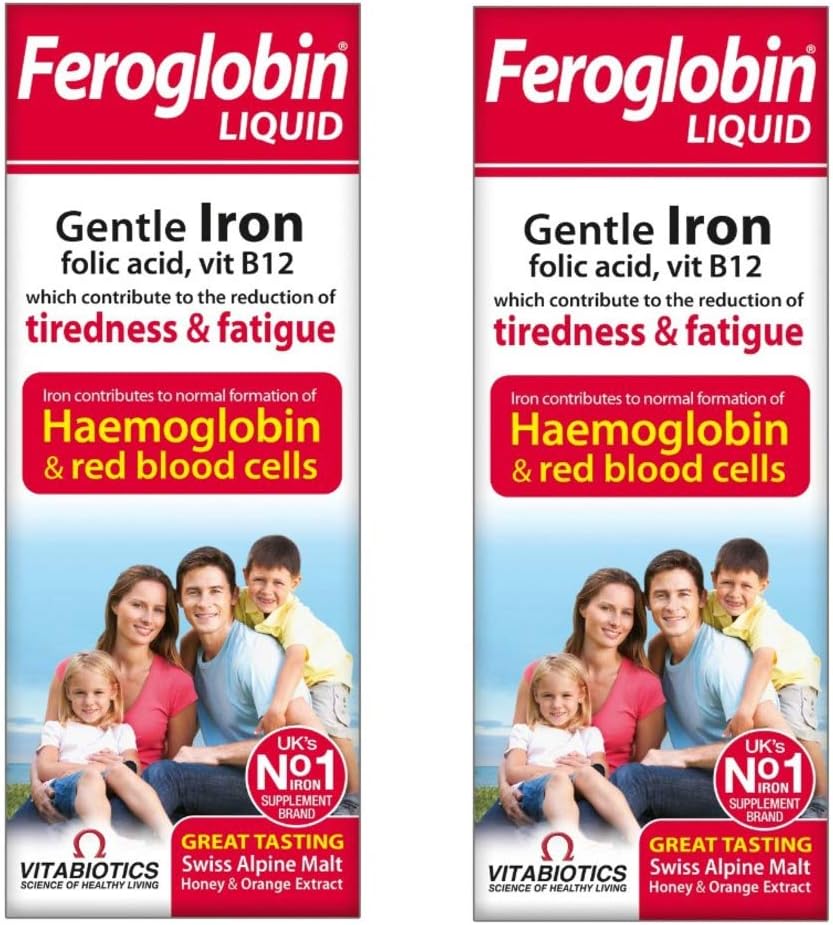 (2 Pack) - Vitabiotic - Feroglobin Plus Liquid | 200ml | 2 Pack Bundle by Vitabiotics