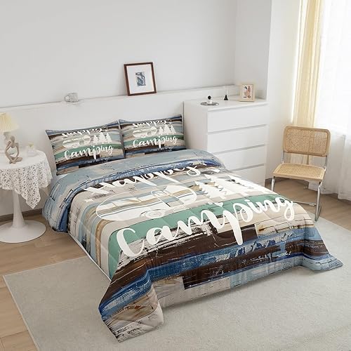 Miniatura 2 de Castle Fairy Juego de Edredón para Niños, Adolescentes y Adultos - Juego de Ropa de Cama de Rayas de Madera Patchwork Retro Colorido con 2 Fundas de