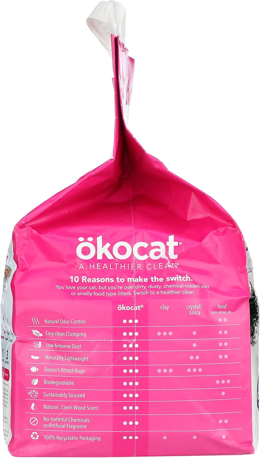 Okocat, Litter Cat Soft Super Clumping Wood, 128 Ounce