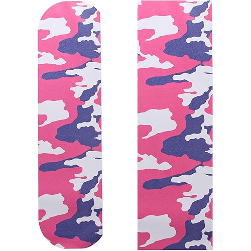 ZUEXT Grip Tape Skateboard 9" x 33", 2Pack Bubble Free Waterproof Pink Camo Scooter Grip Tape, Stair Treads Non Slip Tape for Rollerboard Stairs Pedal Wheelchair Step (23x84cm)