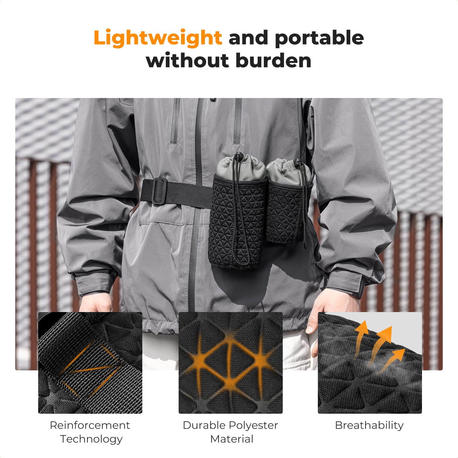 K&F Concept Objektivtasche, Objektivbeutel für Kameraobjektive in 4 Größen, weiche Objektivtasche mit Kordelzug für Canon, Nikon, Sony, Fuji, Sigma, Geeignet für tägliche und professionelle Fotografie