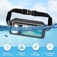 Vista 2 de SJEhome Funda impermeable IPX8 para teléfono con correa ajustable para la cintura, compatible con iPhone de la serie completa Galaxy de hasta 7
