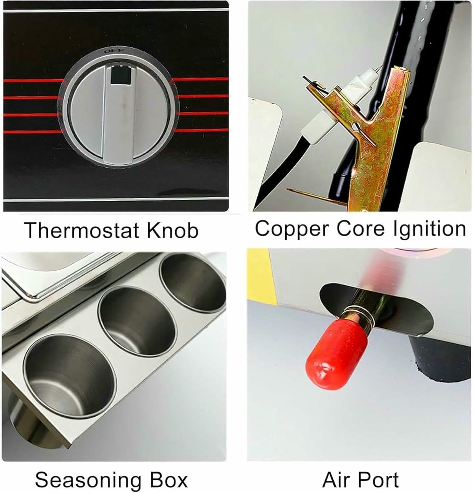 Cesta para freidora de grasa comercial, freidora de gas comercial, 10L*2, máquina para freír de doble olla profunda de baja presión de acero inoxidable para encimera, cestas y tapas para freír ~/