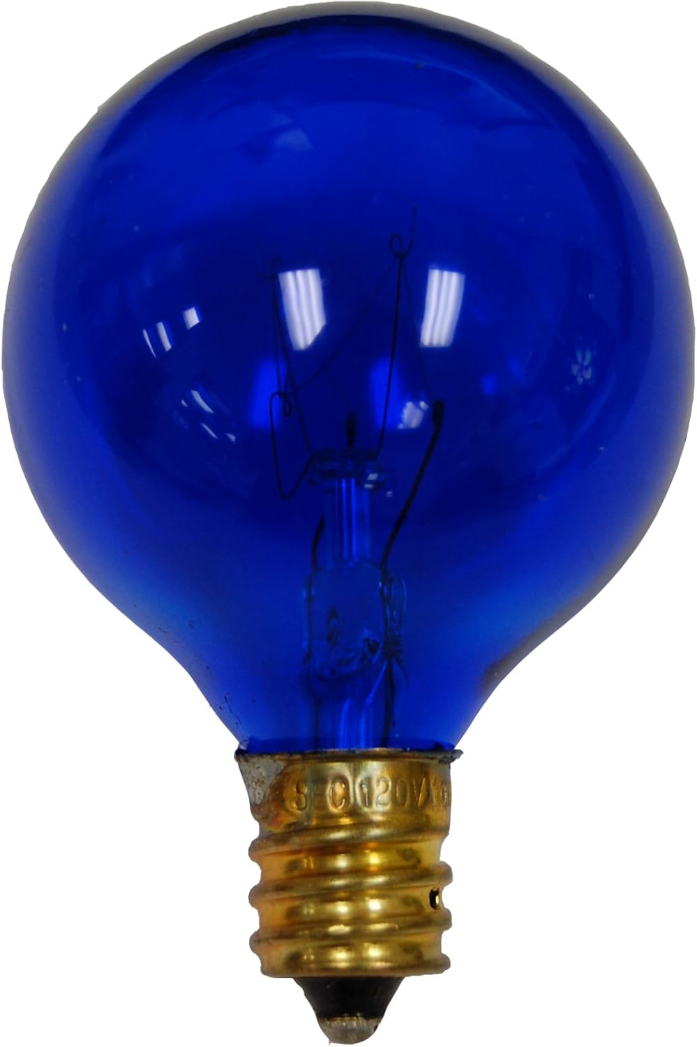 Satco S3219 25 Watt B9.5 Incandescent 120 Volt Candelabra Base Light Bulb, Transparent Red