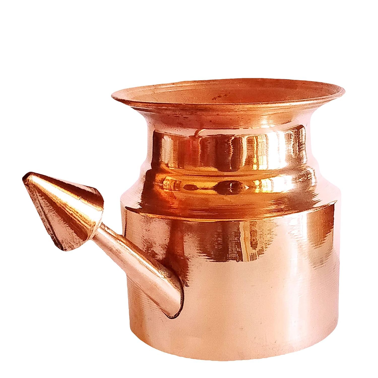 Dharvya - Pure Copper Neti Pot for Sinus & Nasal Cleansing | Handmade Jala Neti Lota for Natural Nose Rinse | Ayurvedic Copper Neti Pot with Smooth Spout for Easy Flow | Anti-Bacterial & Durable Design (400ml)-image-24