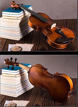 Violin Beginner Spruce Student Violin Set 4/4 3/4 1/2 1/4 1/8 1/10(4/4)