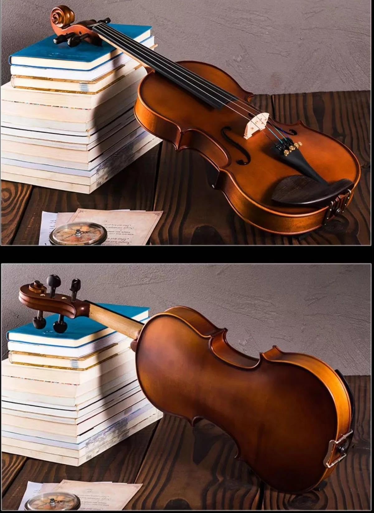 Violine Anfänger Fichte Student Violine Set 4/4 3/4 1/2 1/4 1/8 1/10(3/4)