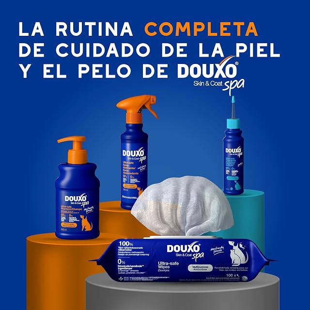 Foto 8 de 8 de DOUXO® Skin & Coat SPA - Spray desenredante Ultra Suave para Perros, 340 ml, desenreda y nutre el Pelaje…
