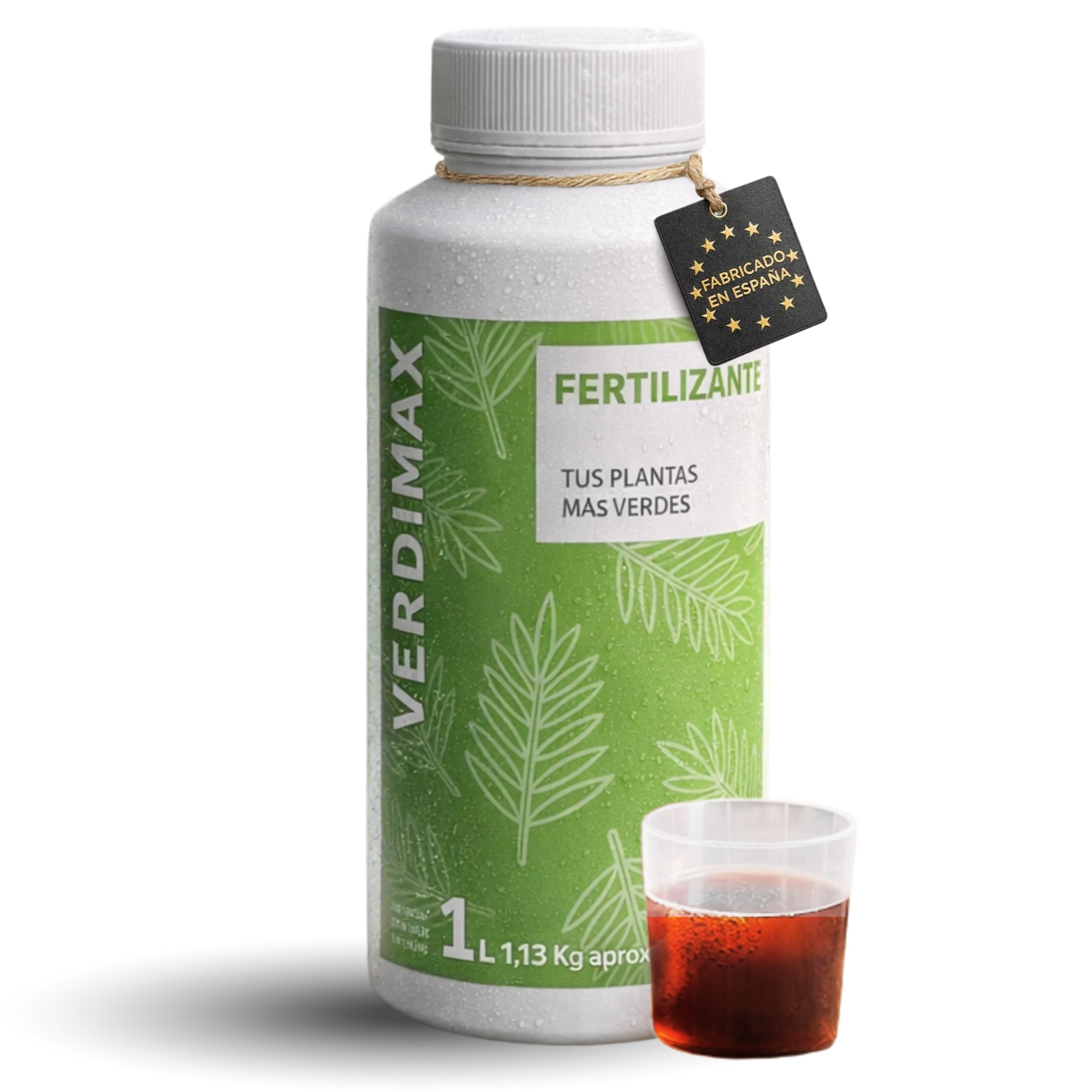 Fertilizante Verdimax Reverdecedor con Magnesio y Hierro Quelatado Fortificante Plantas Verdes Elimina Hojas Amarillas y Mejora el Crecimiento Apto para Macetas Jardines Césped de 1L | FERTILIS