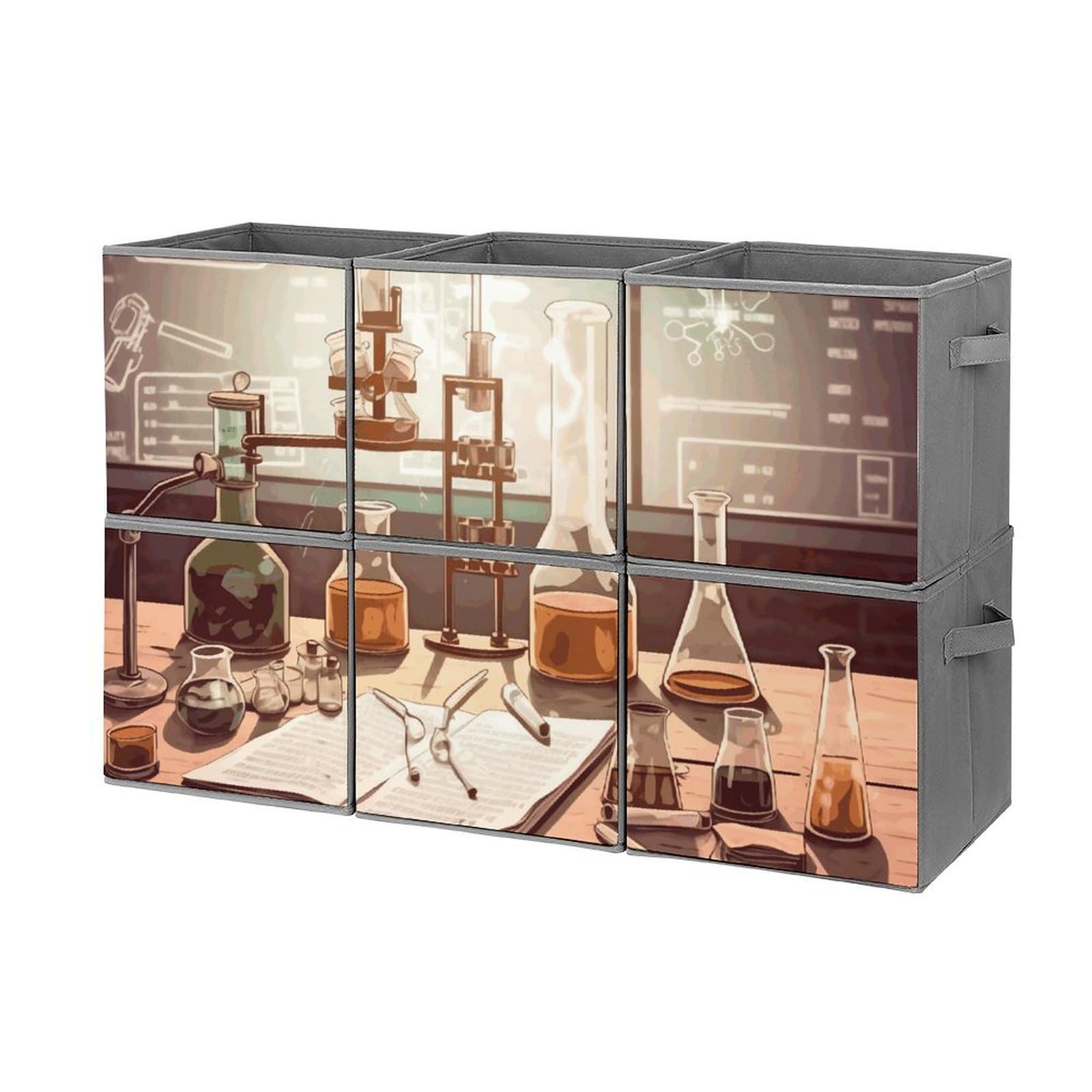 Boîtes de rangement pliables pour laboratoires de chimie, paniers de rangement empilables pour étagères, organiseurs de placard et bacs de rangement pliables pour vêtements