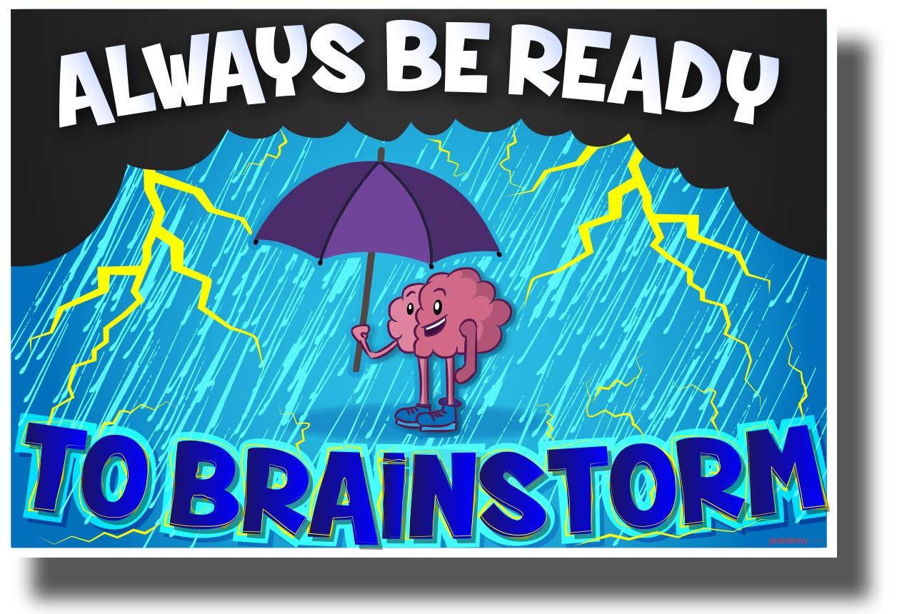 Affiche Always Be Ready to Brainstorm solution panne inspiration bureau