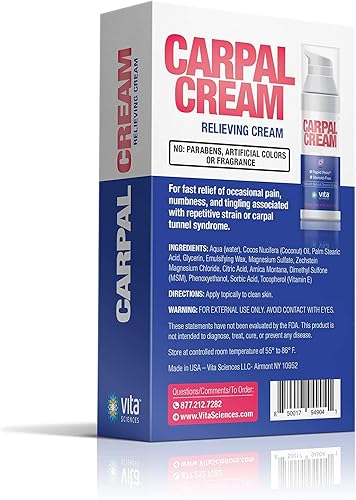 Miniatura 5 de Muñeca de túnel carpiano, crema para aliviar el dolor en las articulaciones de acción rápida con 3 potentes formas de electrolitos de magnesio y