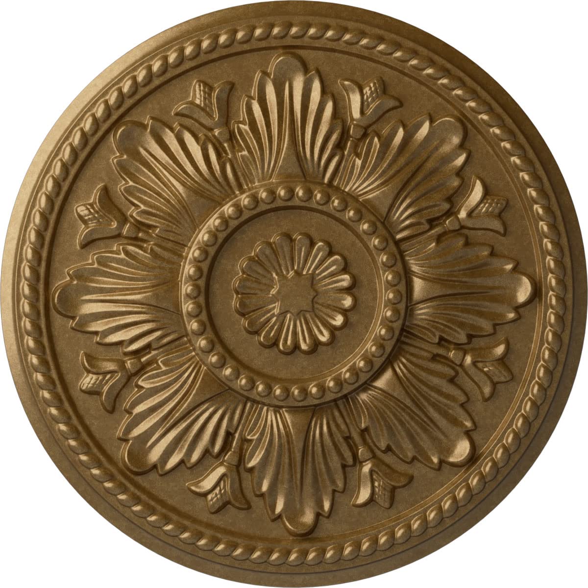 Ekena Millwork CM18EDPAS Edinburgh Ceiling Medallion, Pale Gold