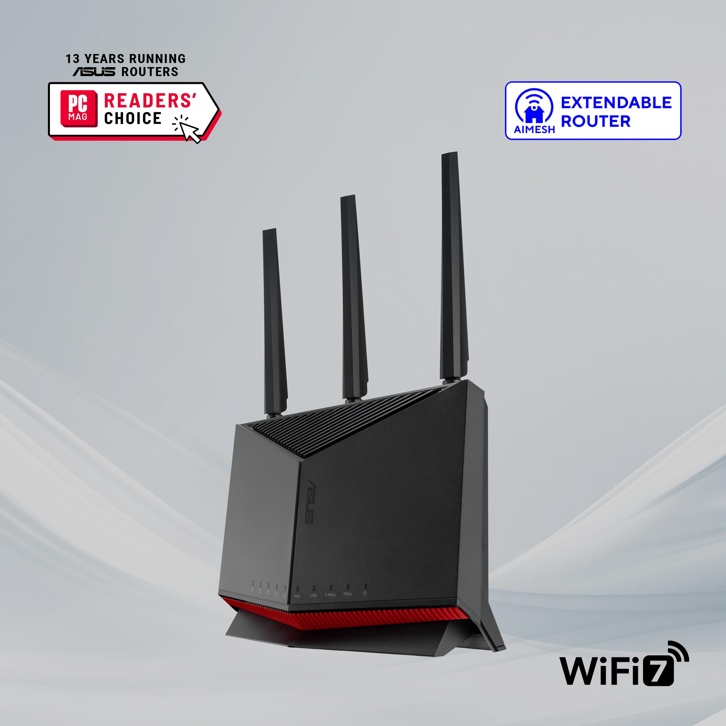 ASUS RT-BE86U WiFi 7 BE6800 Dual Band Gigabit Router