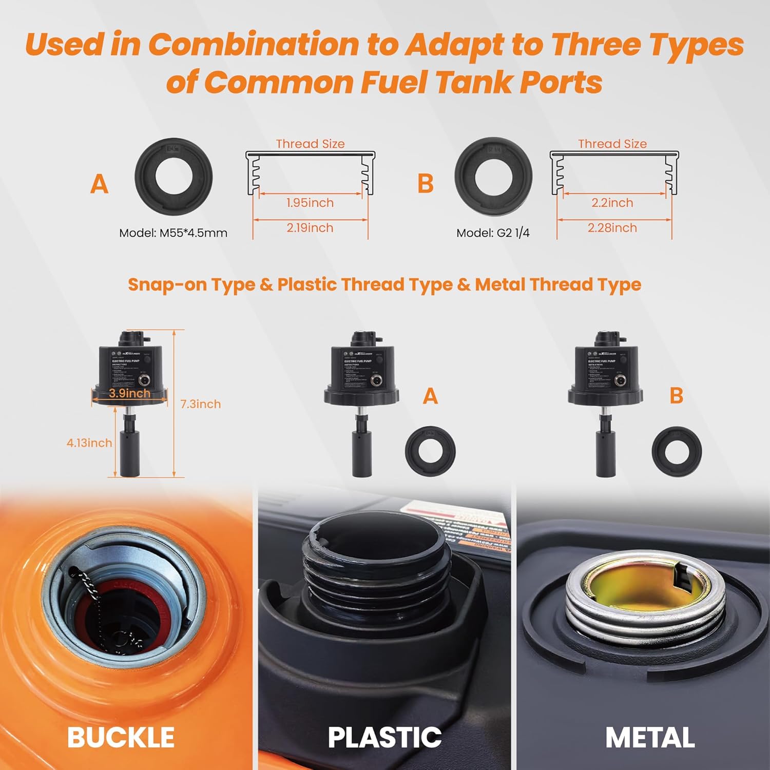 maXpeedingrods 12V DC Gasoline Electric Fuel Pump, with Auto Fuel Sensor, Automatic Fuel Pump, Extended Running Time for Generator