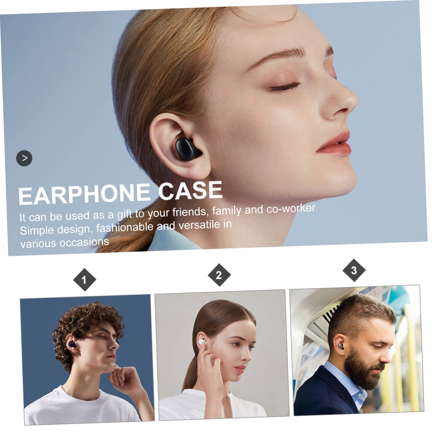 DOITOOL 5 Fundas De Silicona para Auriculares Resistentes A Caídas Y Arañazos Diseño Moderno.