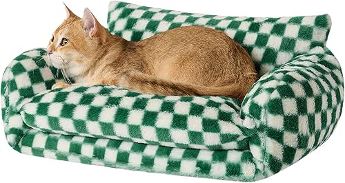 Miniatura 30 de Hollypet Cama para gatos, mullida, multifuncional, de doble capa, suave para mascotas, sofá ortopédico para gatos y perros pequeños, color rosa (21