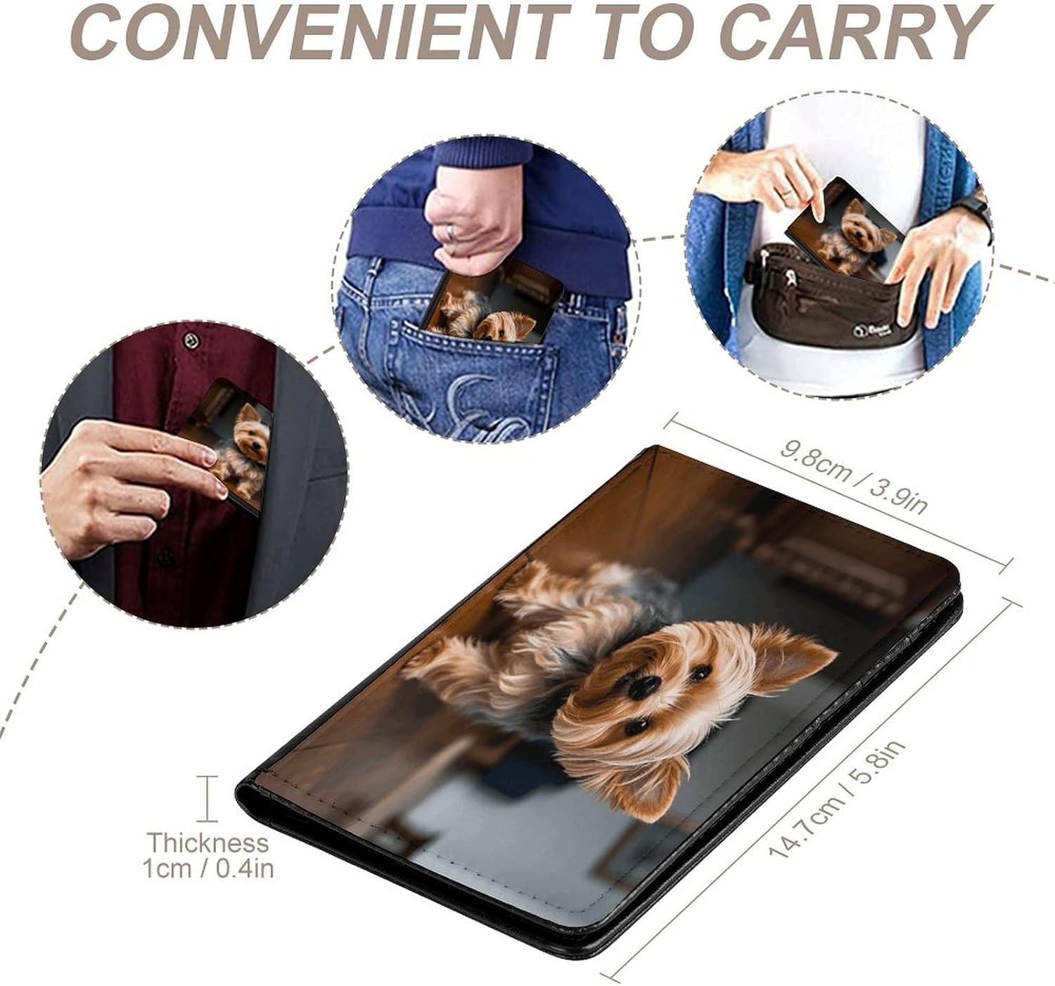 Cute Pet Yorkie Passport Holder for Travel image 4