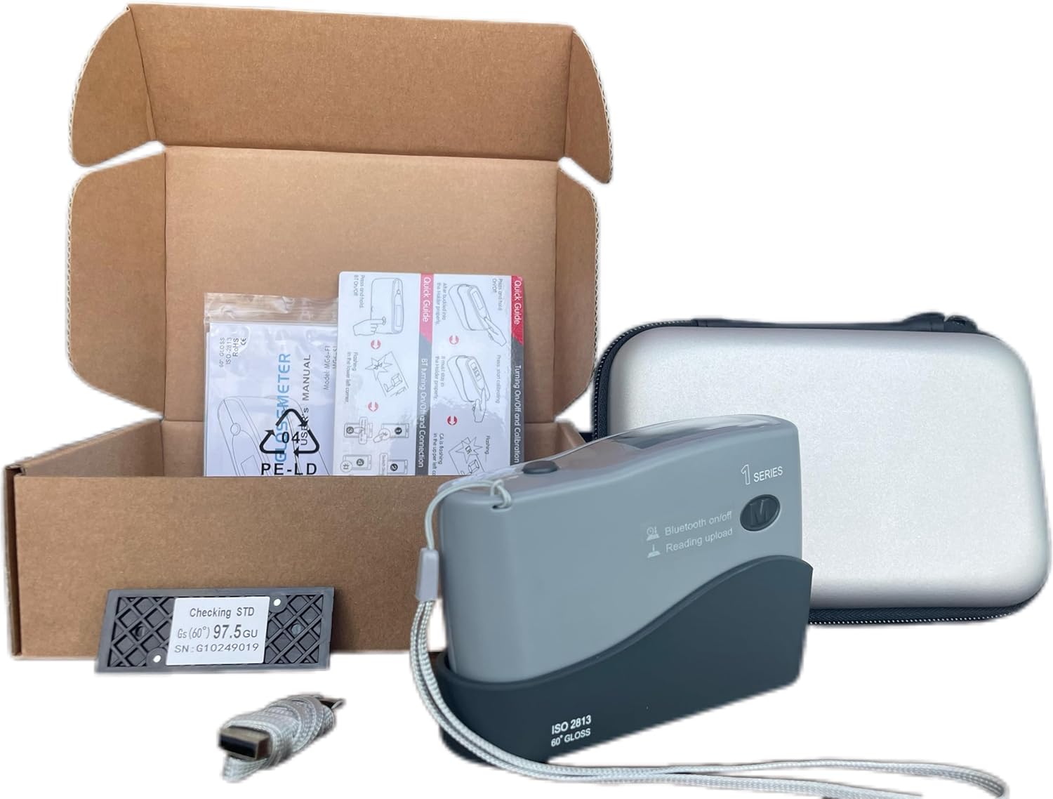 Digital Glossmeter 60 Degree Gloss Meter Granite Woodware Surface 0-199Gu for Stone Paint